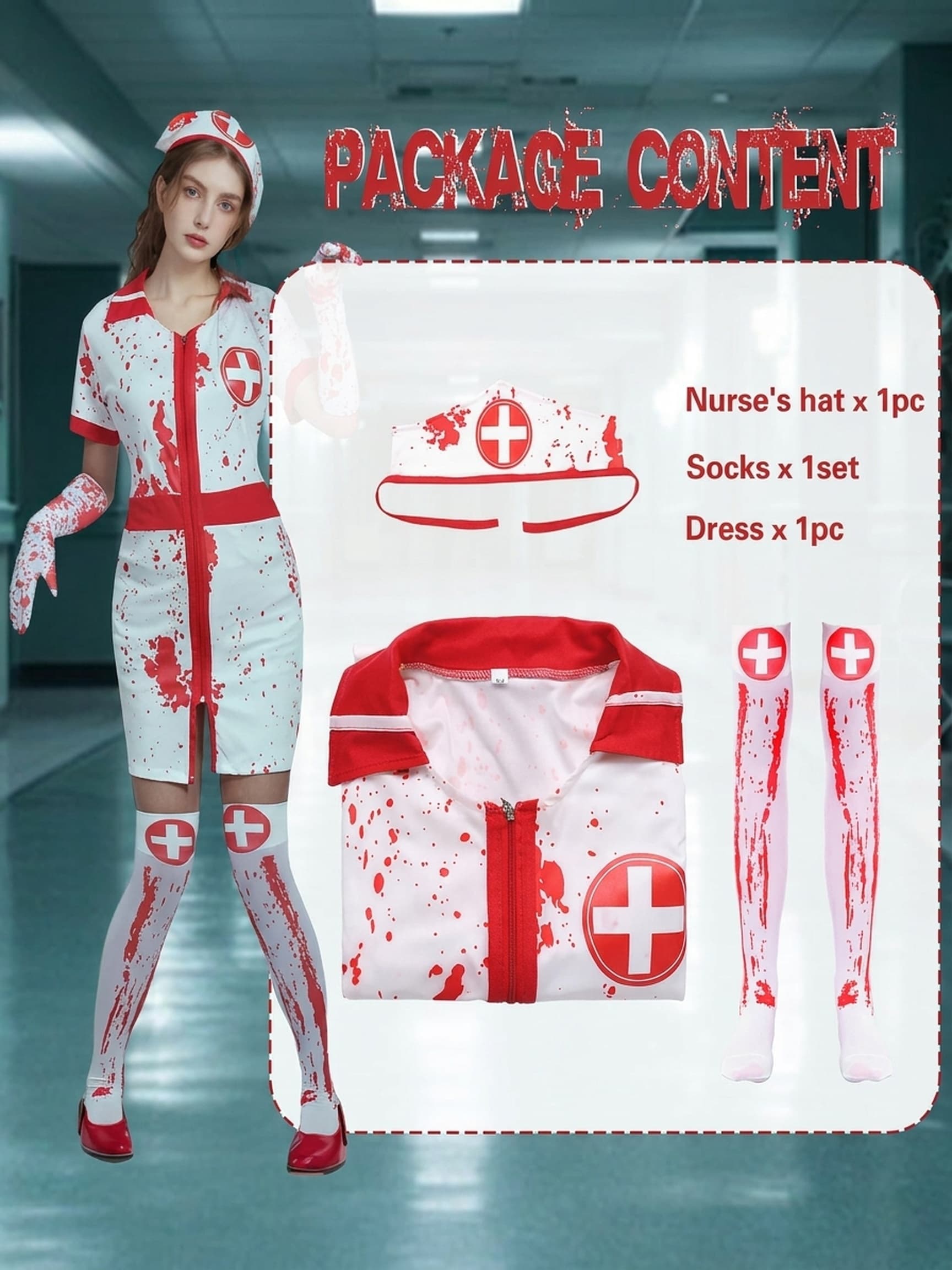 Bloody Nurse Costume, photo 3